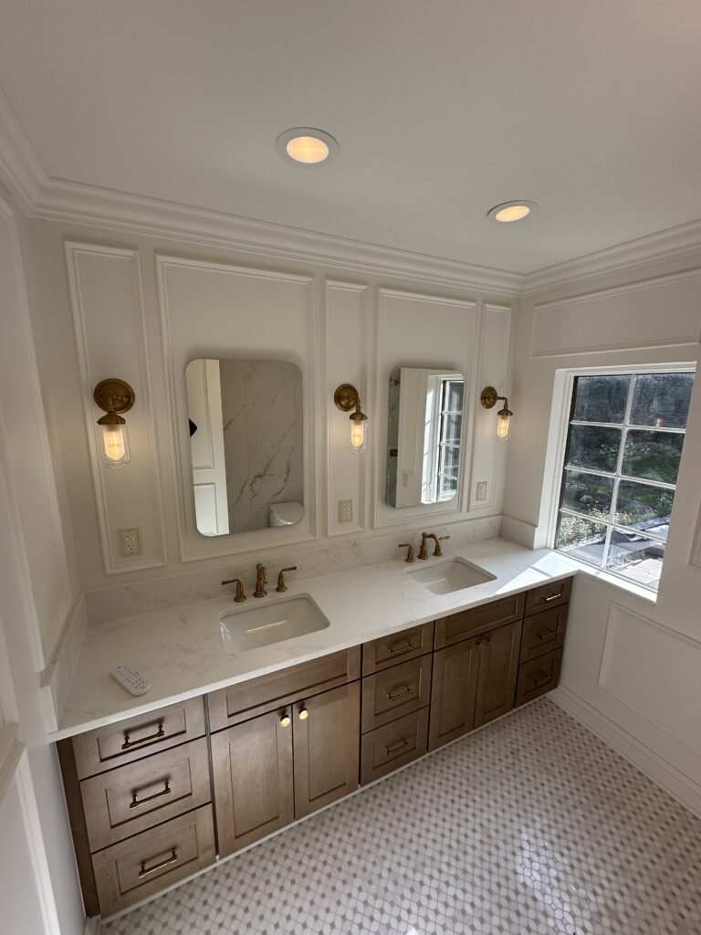 Luxury Bathroom Remodeling in Purchase NY | Custom Bathroom RenovationThis is stronger for Google than making the title purely artistic because it directly targets:Bathroom remodeling
Bathroom renovation
Purchase, NY
Custom/luxury bathroomExplore this custom bathroom renovation in Purchase, NY featuring a luxury wet room, walk-in shower, heated floors, smart toilet, custom vanity, marble-look tile and elegant gold finishes.