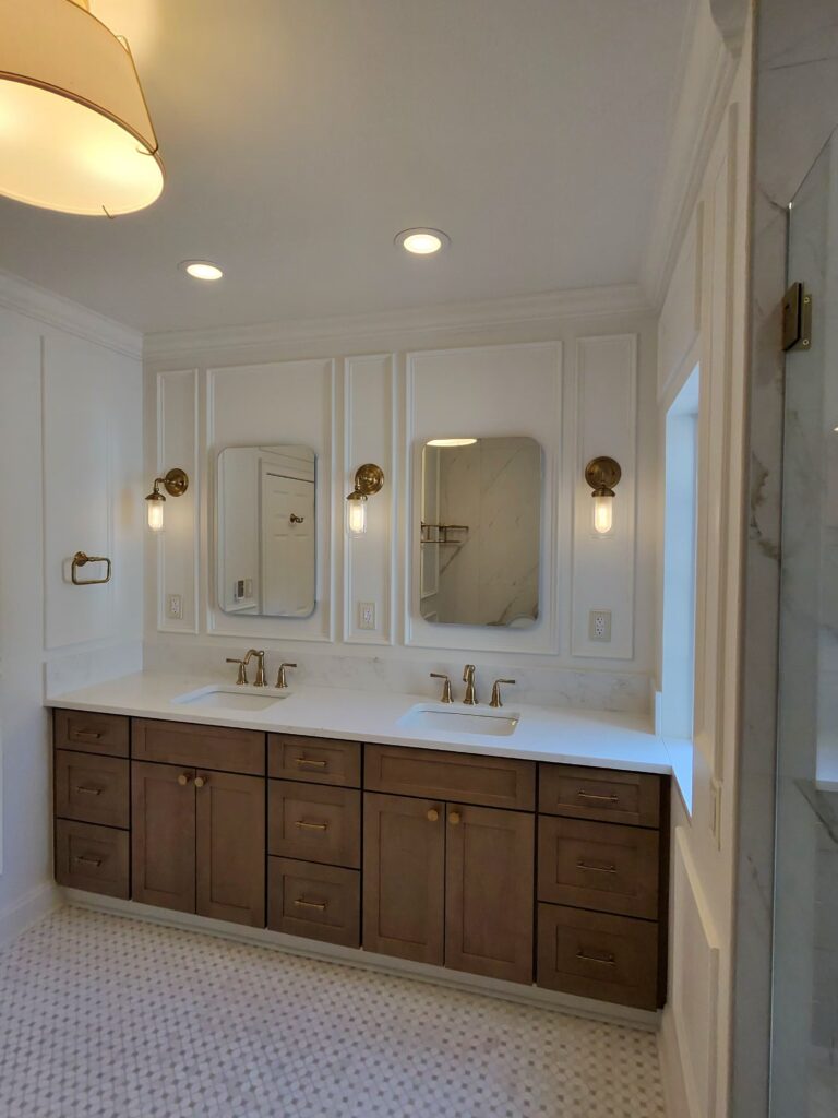 Luxury Bathroom Remodeling in Purchase NY | Custom Bathroom RenovationThis is stronger for Google than making the title purely artistic because it directly targets:Bathroom remodeling
Bathroom renovation
Purchase, NY
Custom/luxury bathroom
SEO Meta DescriptionExplore this custom bathroom renovation in Purchase, NY featuring a luxury wet room, walk-in shower, heated floors, smart toilet, custom vanity, marble-look tile and elegant gold finishes.