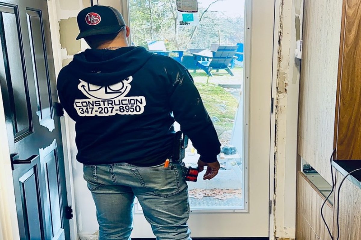 Custom cabinet installation by professional contractor